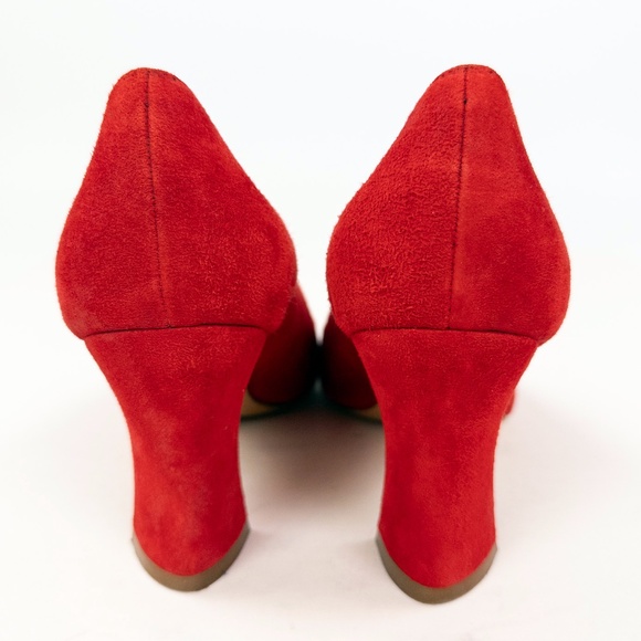 Stuart Weitzman Block Heel Suede Pumps Heels - Picture 4 of 6